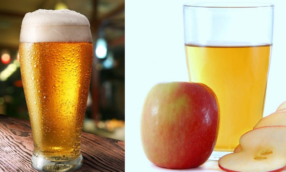 Bia và dấm táo phục hồi tóc hư tổn